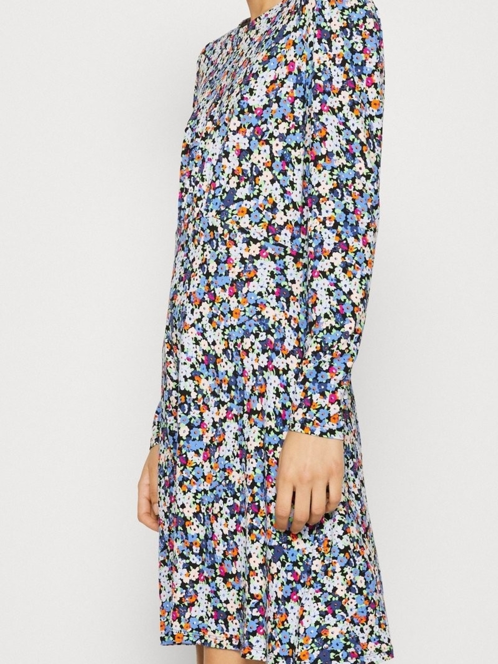 Marks & Spencer Floral Printed Jersey Round Neck Mini Skater Dress